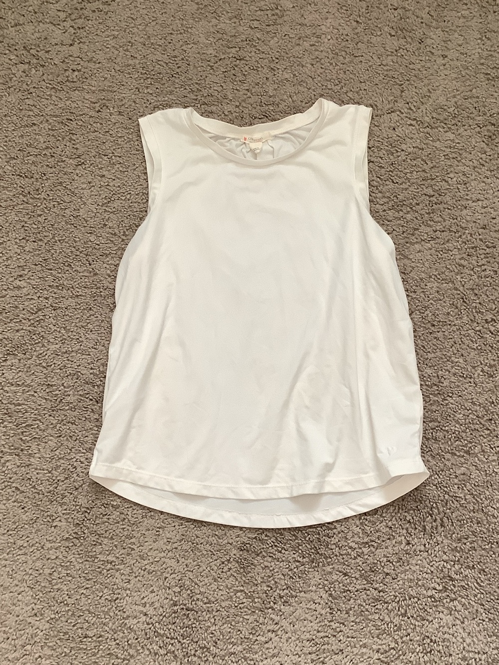 Crewcuts White Girls' Jersey Scoop Neck Tank Top